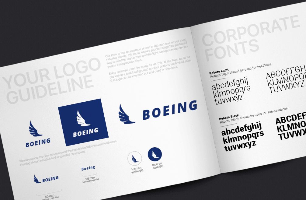 How would Boeing logo look like if it were made in ZenBusiness?