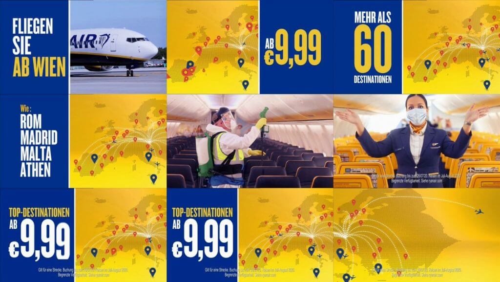 Ryanair with low prices for air tickets