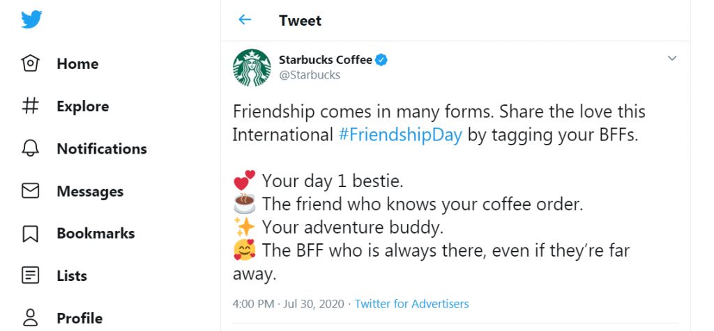 Starbucks Twitter