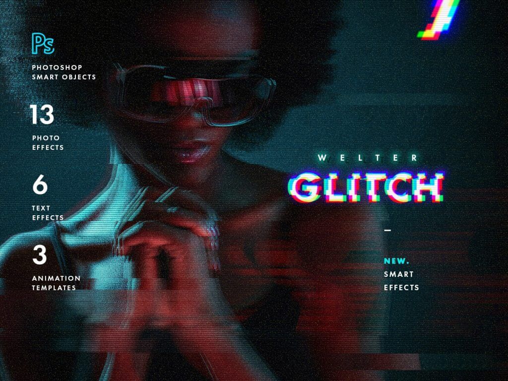 Glitch Text Effect Graphics, Designs & Templates