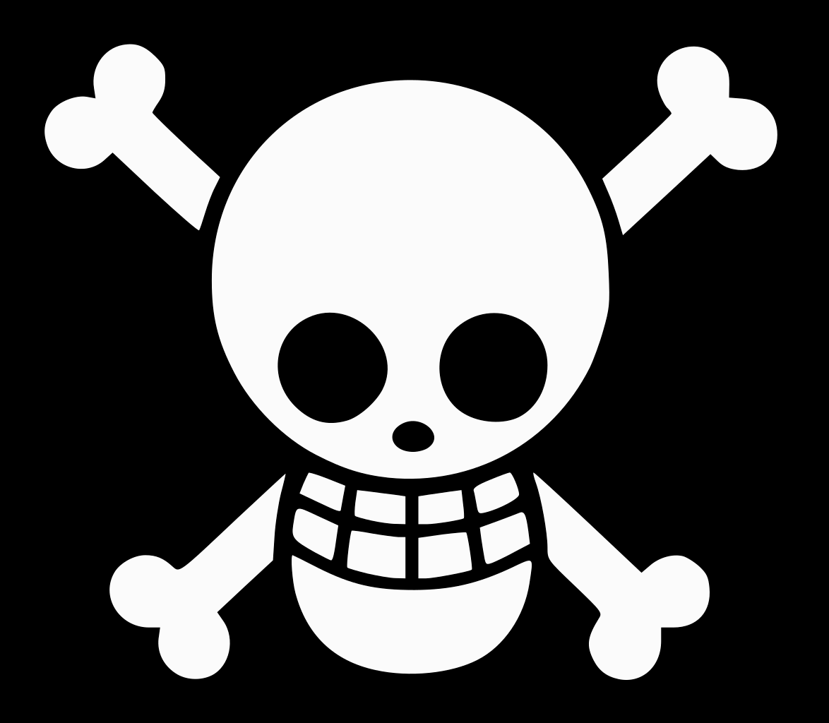 One Piece Flag Black And White