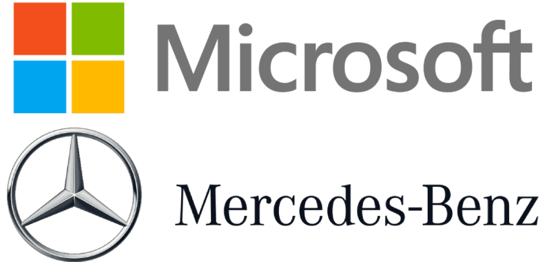 Microsoft Mercedes Benz Grey Logos