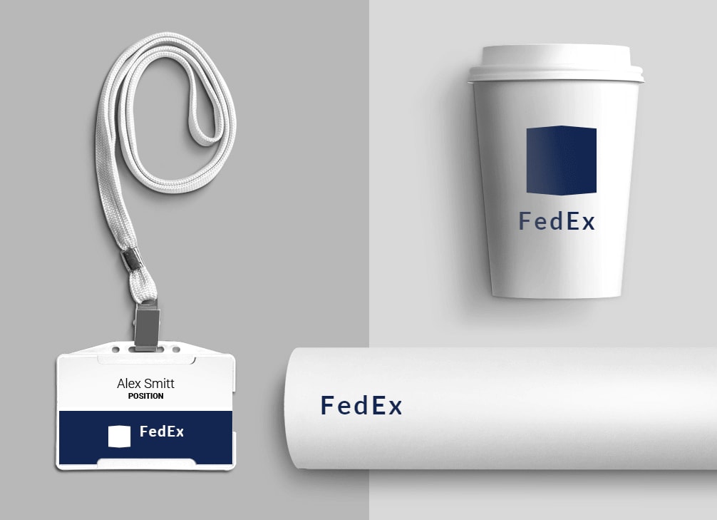 How would FedEx logo look like if it were made in ZenBusiness?