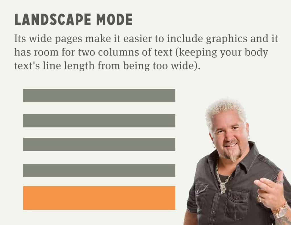 Landscape Mode: a little better for a graphical experience (and a computer reading experience)