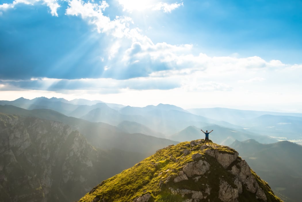 man on mountain