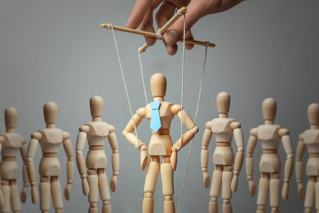 marionette with tie