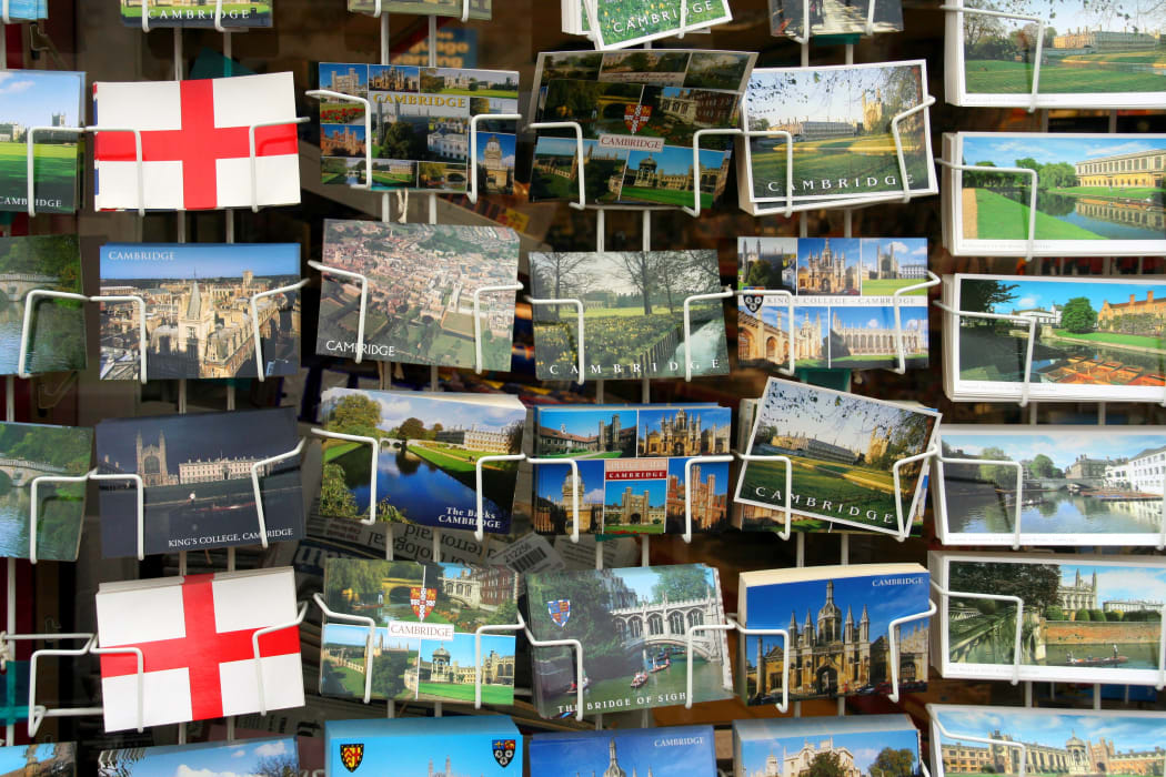 rack of postcards
