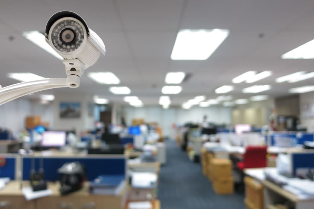 security camera in office