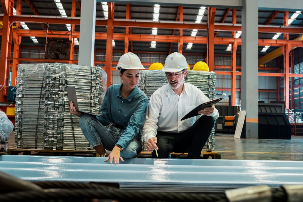couple in hardhats
