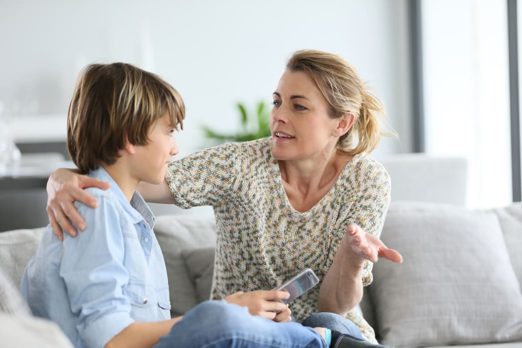 mother giving advice