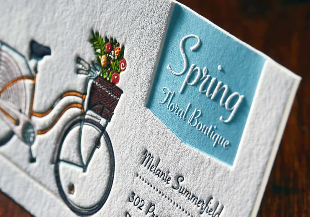 business card font