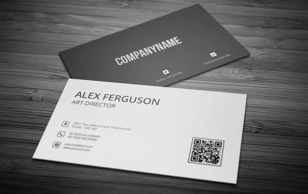 Social Media Icons on Business Card