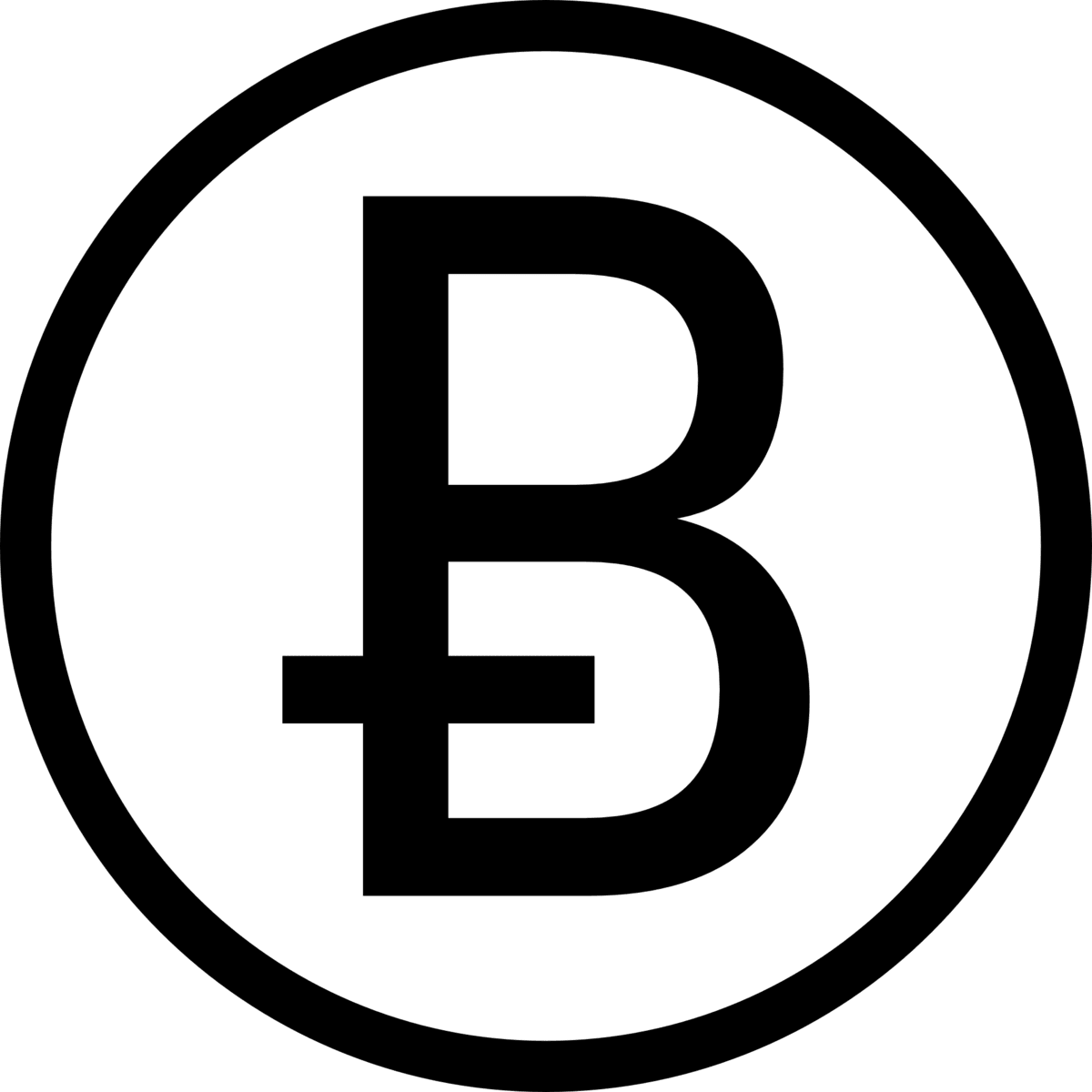 Alternative version of the bitcoin emblem