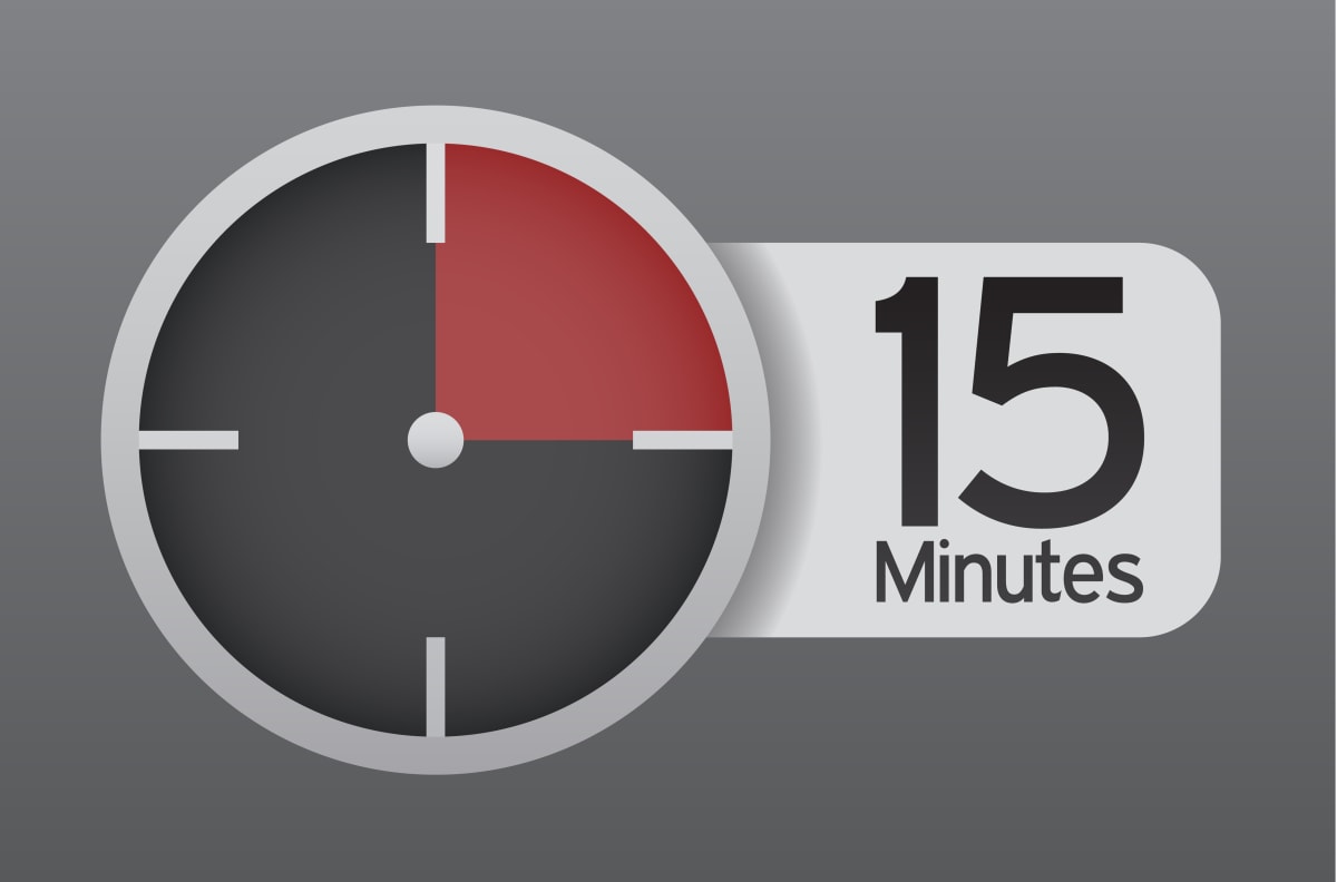 fifteen minutes