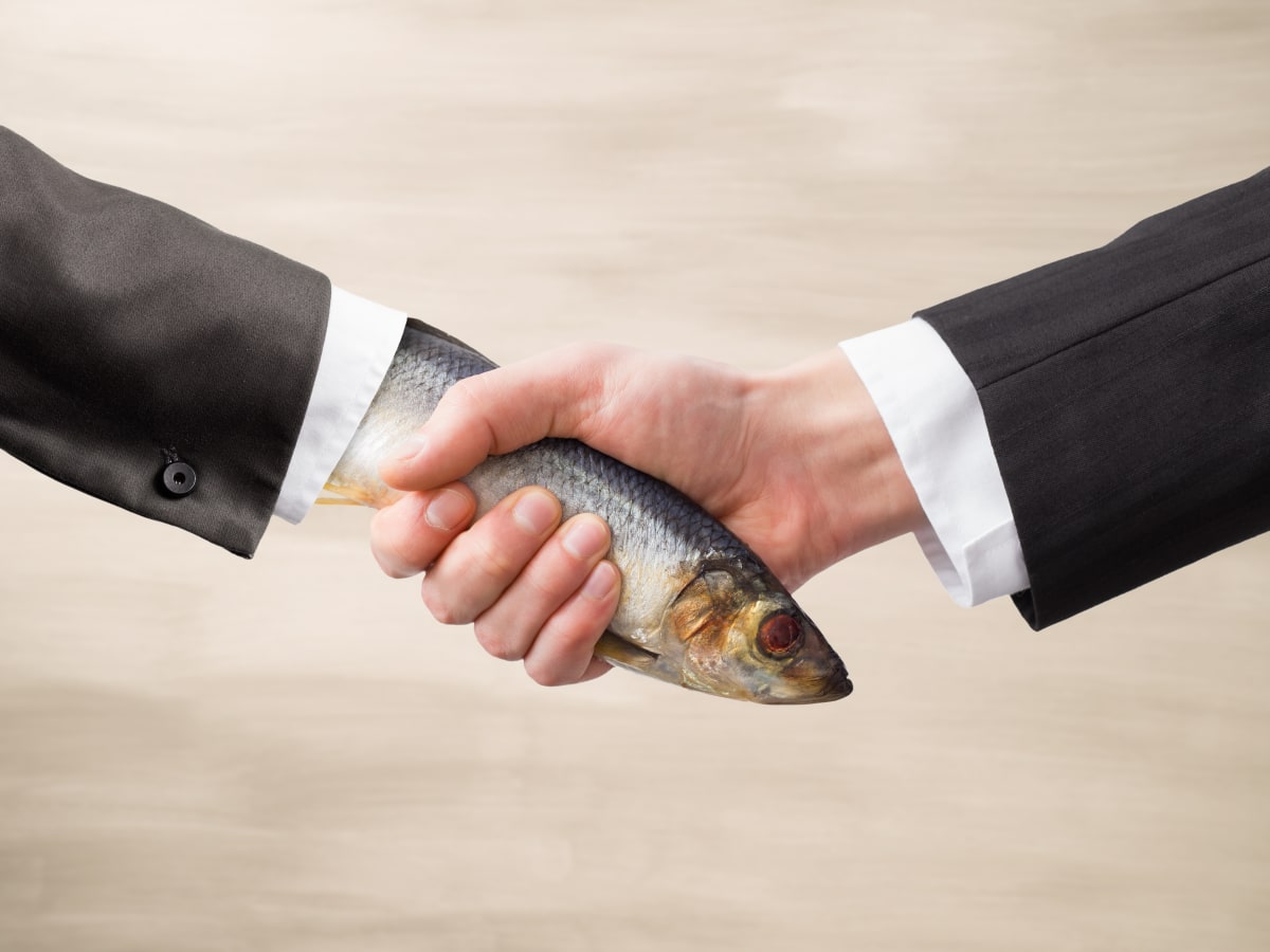 fish handshake