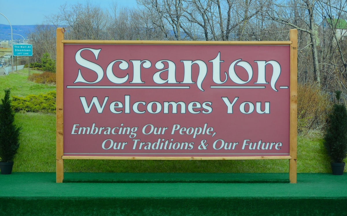 Scranton sign from The Office