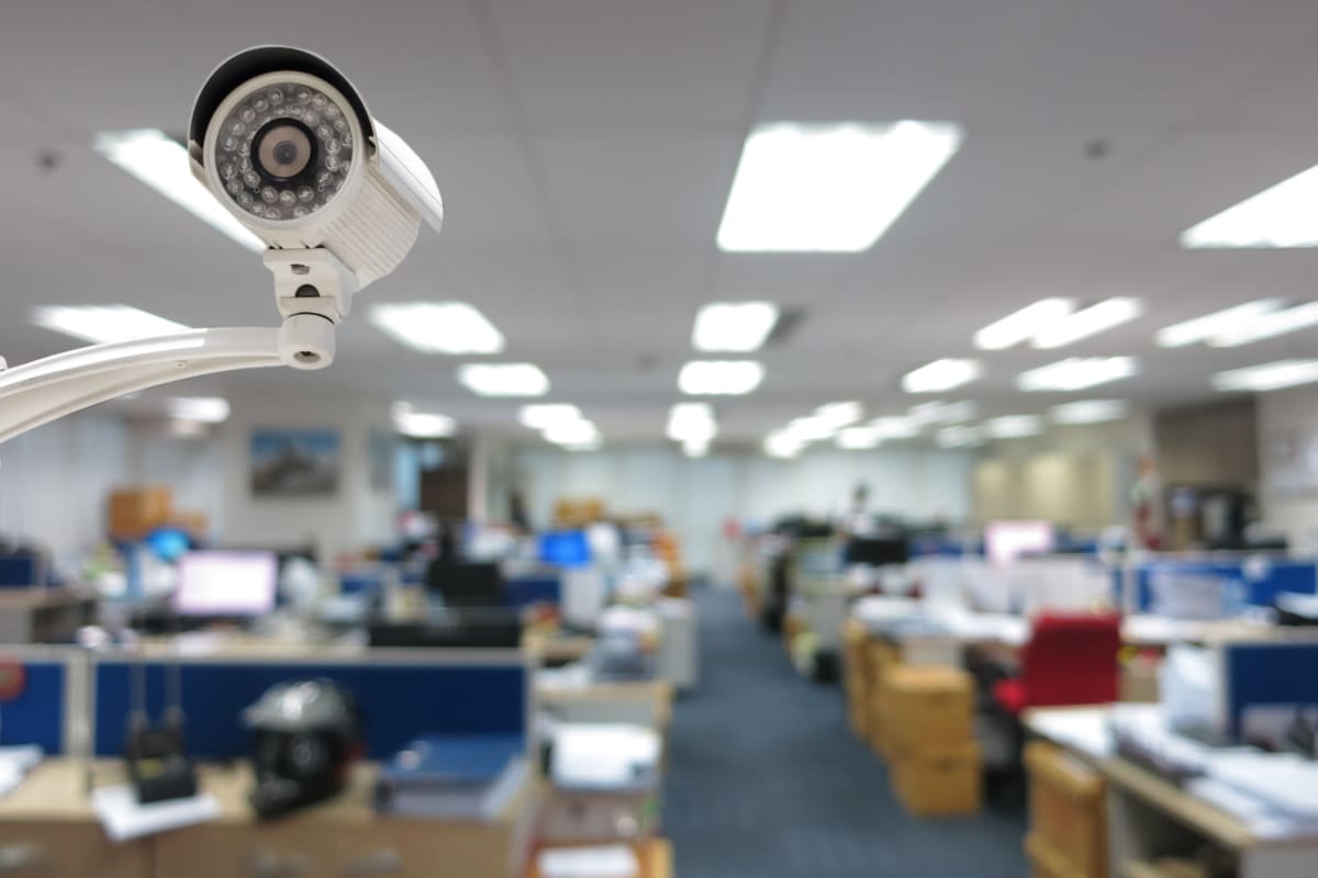 security camera in office
