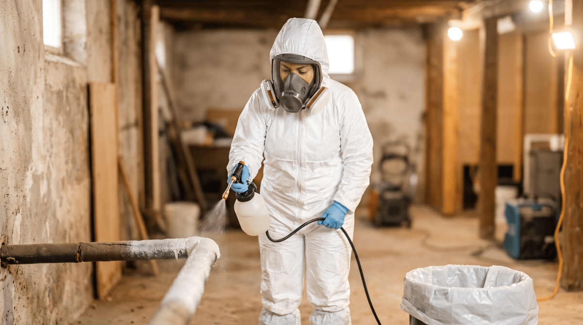 Asbestos abatement owner starting a business.