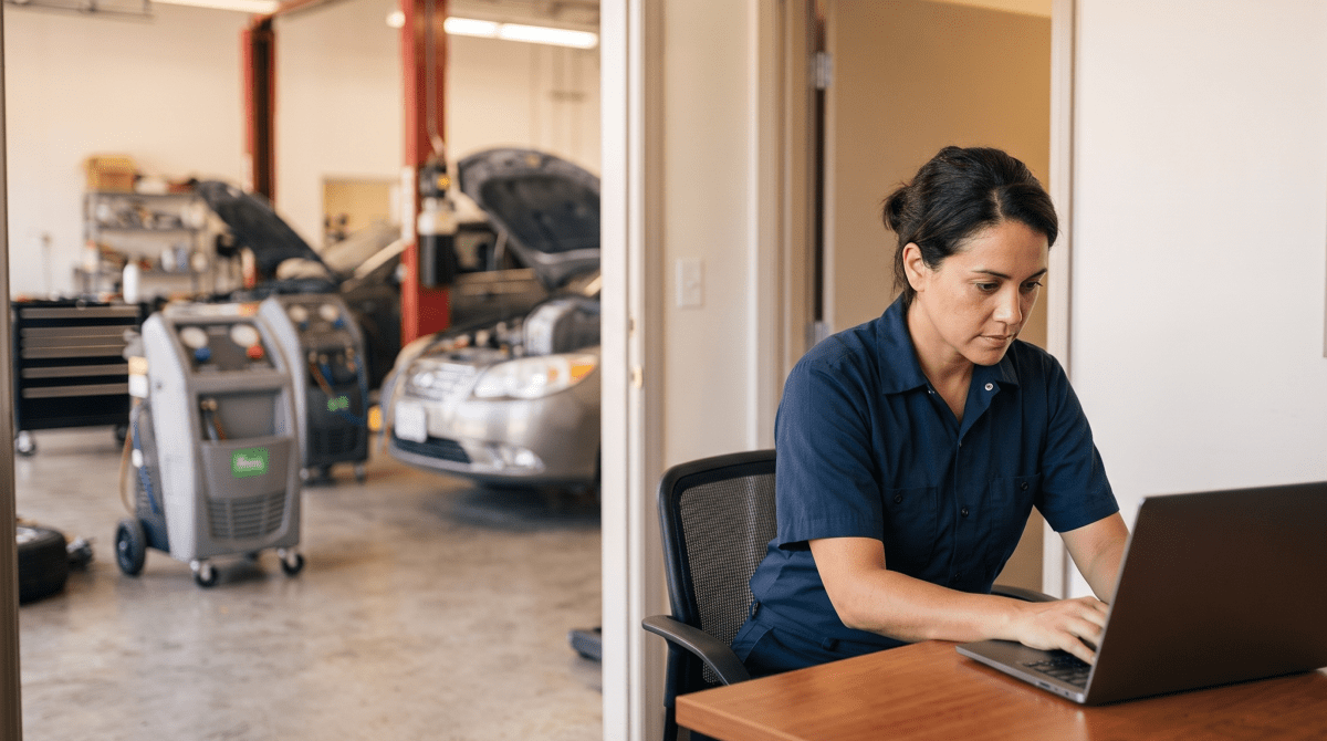 Auto AC repair shop owner forming their LLC