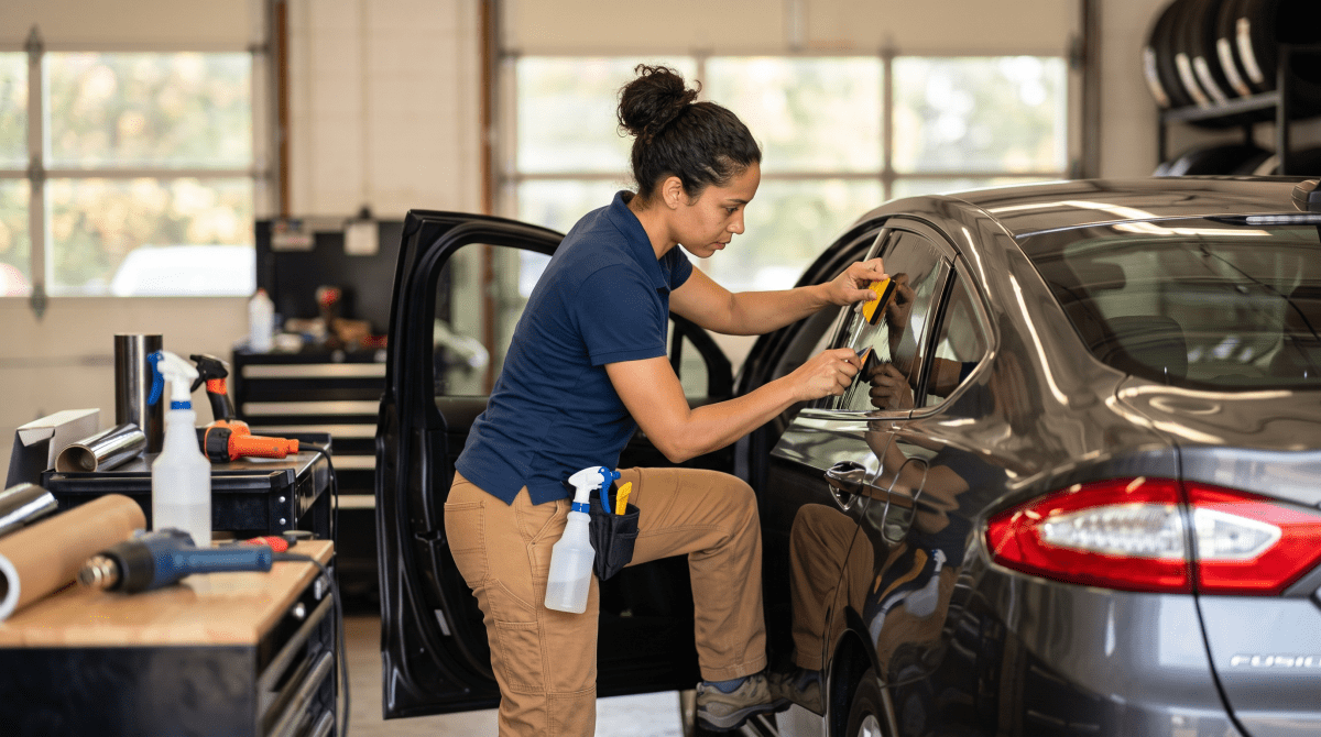 Auto window tinting owner starting a business.