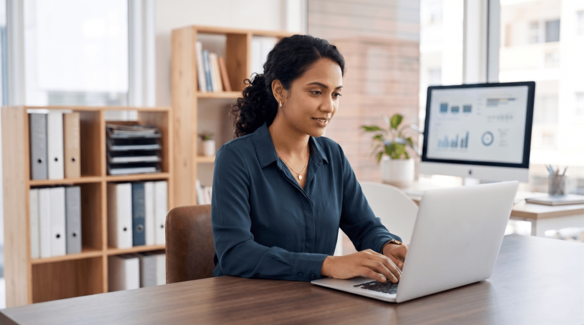 B2B lead generation owner registering a marketing business as an LLC from workspace