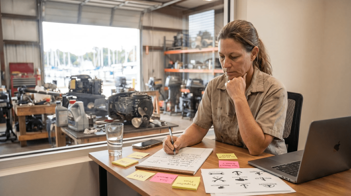 Marine small engine repair business brainstorming business names