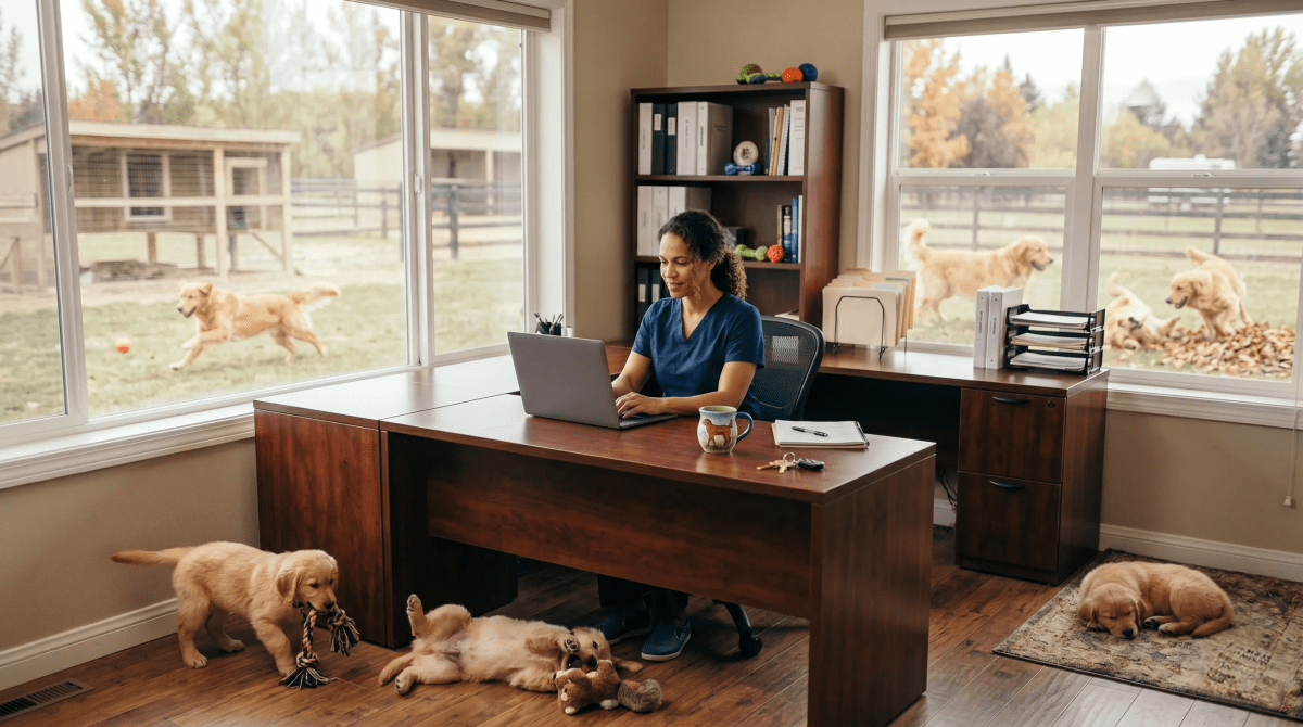 Dog breeder registering a dog breeding business as an LLC from home office