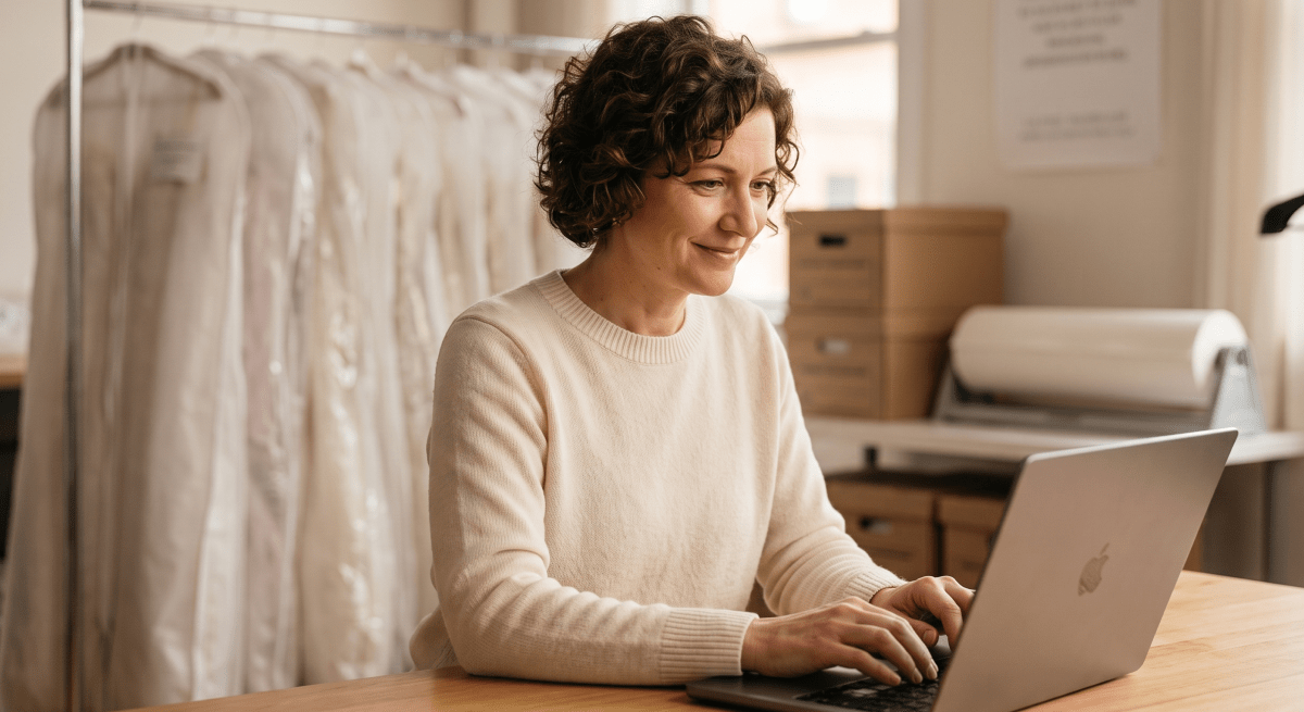 Bridal gown preservation business owner forming their LLC