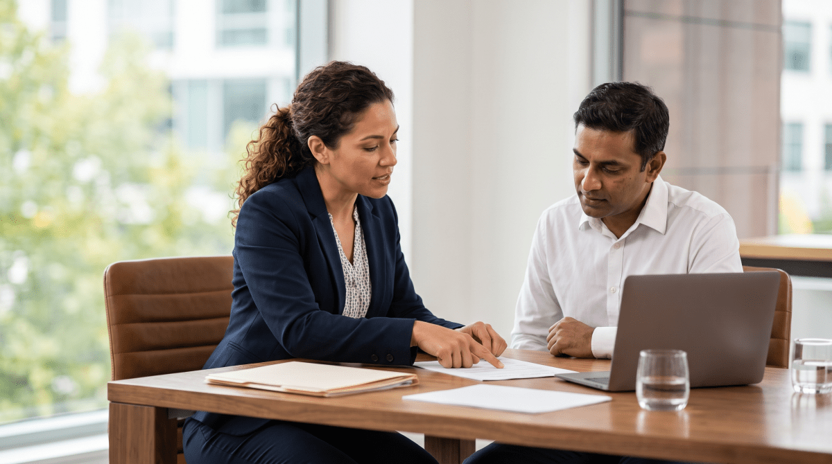Business loan broker owner working on their new business idea