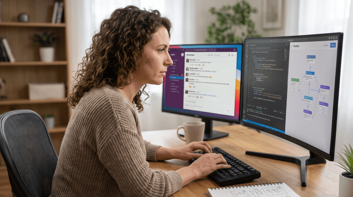 Chatbot development agency owner building a chatbot