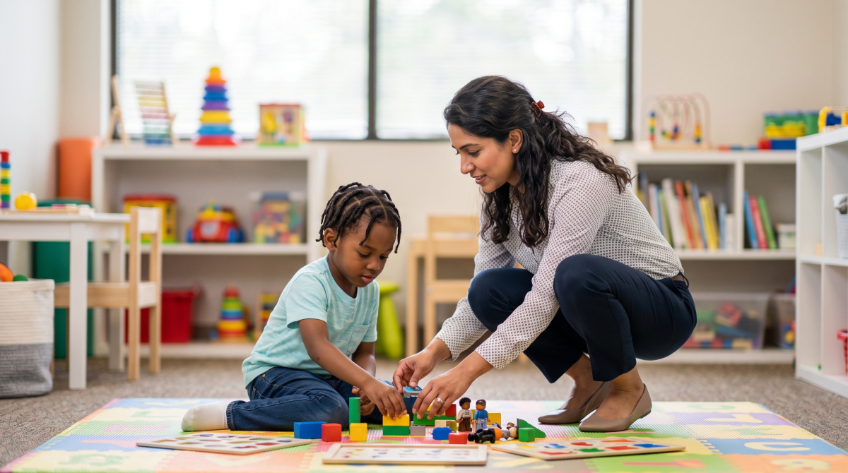 Child behavioral therapy owner working on their new business idea