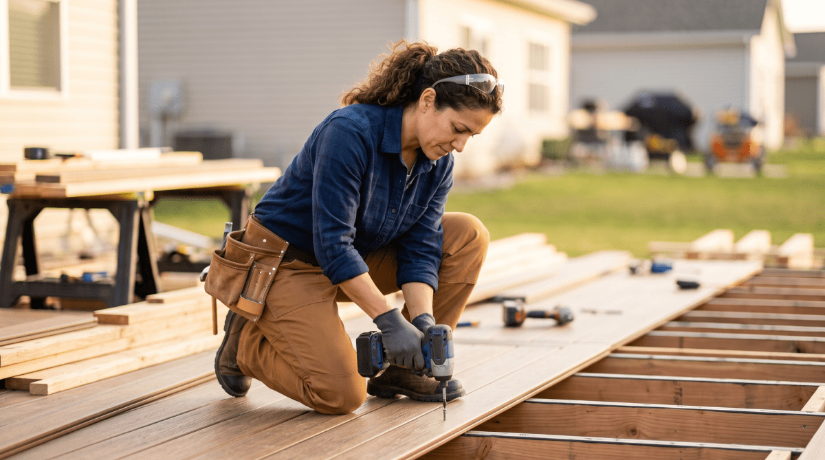 Deck builder owner starting a business.