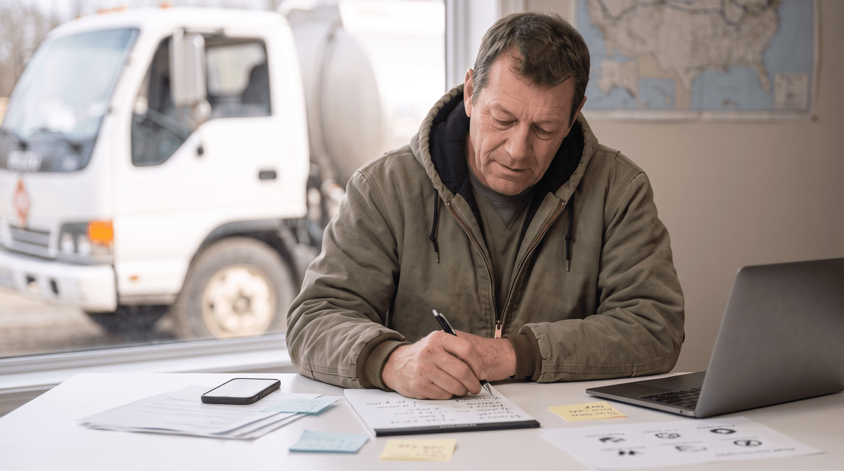 Diesel fuel delivery owner brainstorming business name ideas