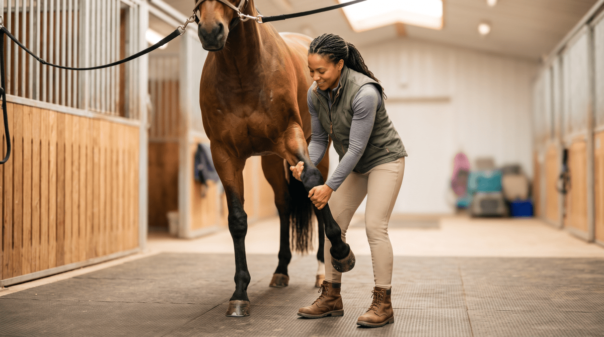 Equine rehabilitation owner working on their new business