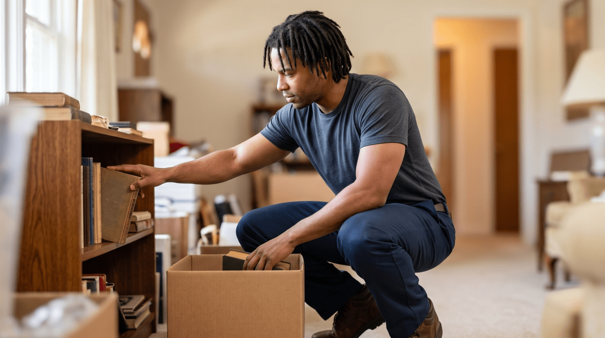 Estate clearing business owner clearing out an estate