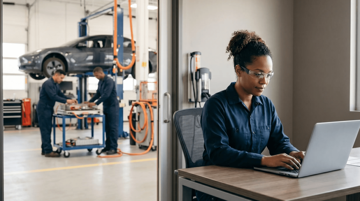 EV and hybrid repair shop owner forming their LLC