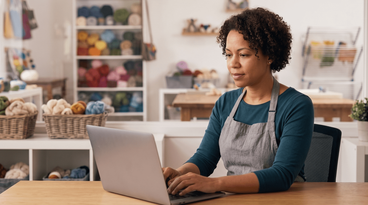 Felting studio owner forming their LLC