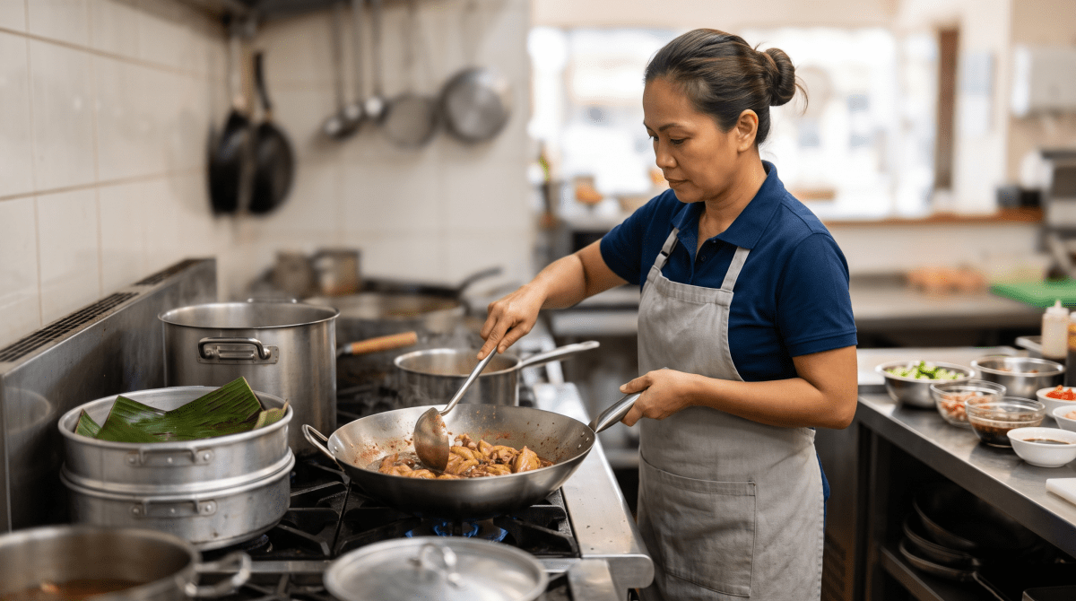 Filipino restaurant owner starting a business.