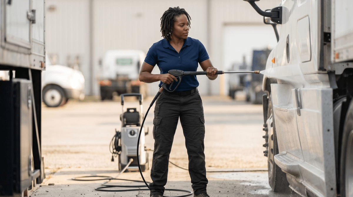 Fleet cleaning business owner starting a business