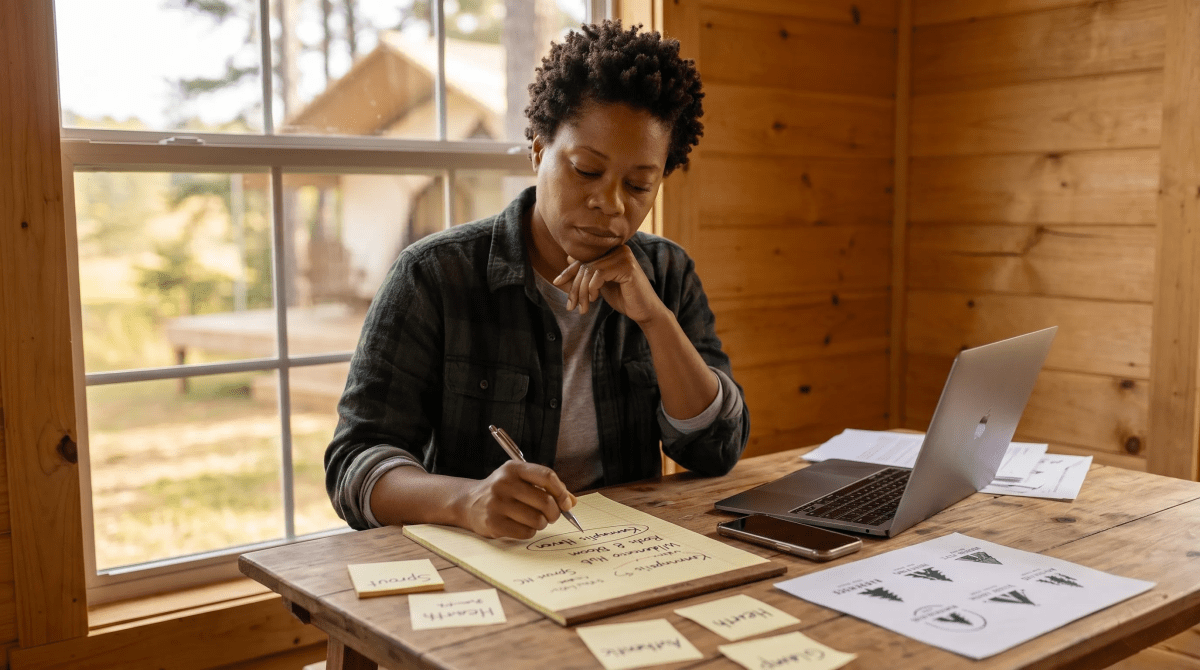 Glamping resort owner brainstorming LLC business name ideas