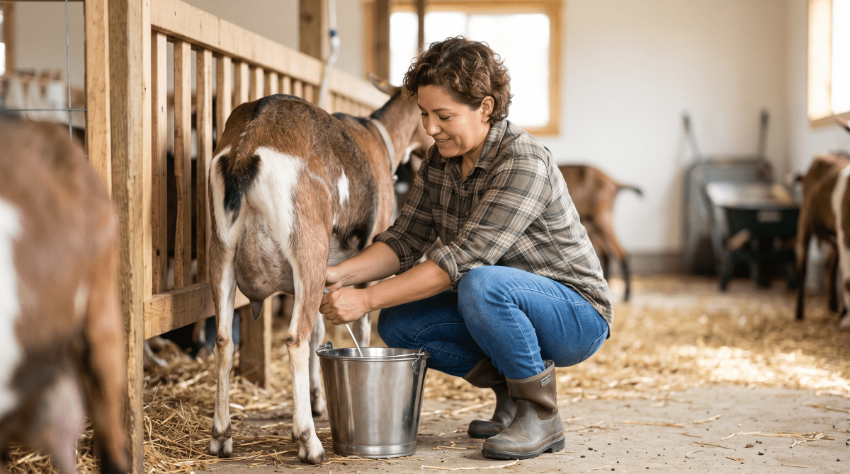 Goat farm and dairy owner starting a business.