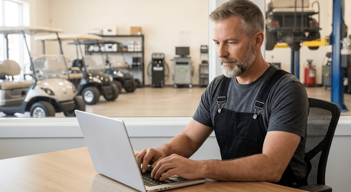 Golf cart repair and sales business owner forming their LLC