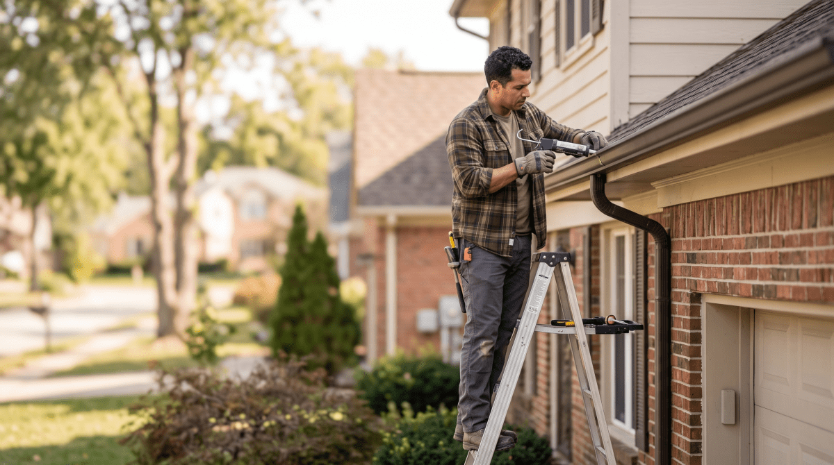 Gutter repair owner working on their new business idea