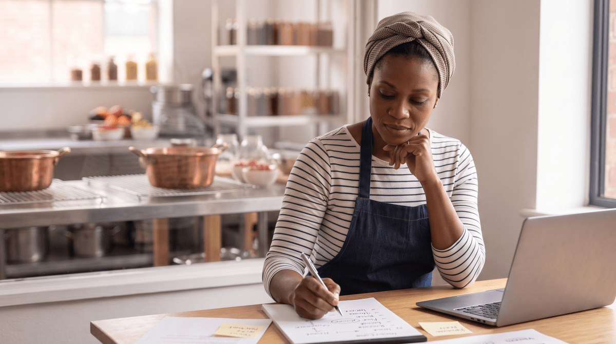 Jam and preserves owner brainstorming business name ideas