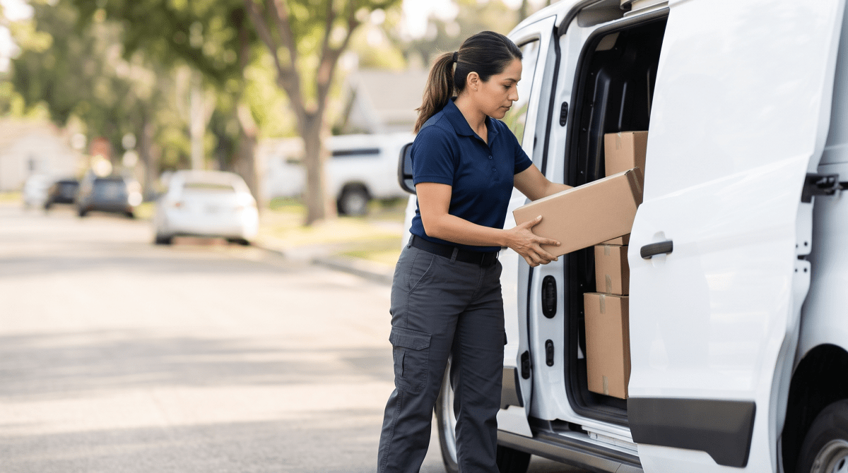 Last mile logistics business owner managing last-mile deliveries