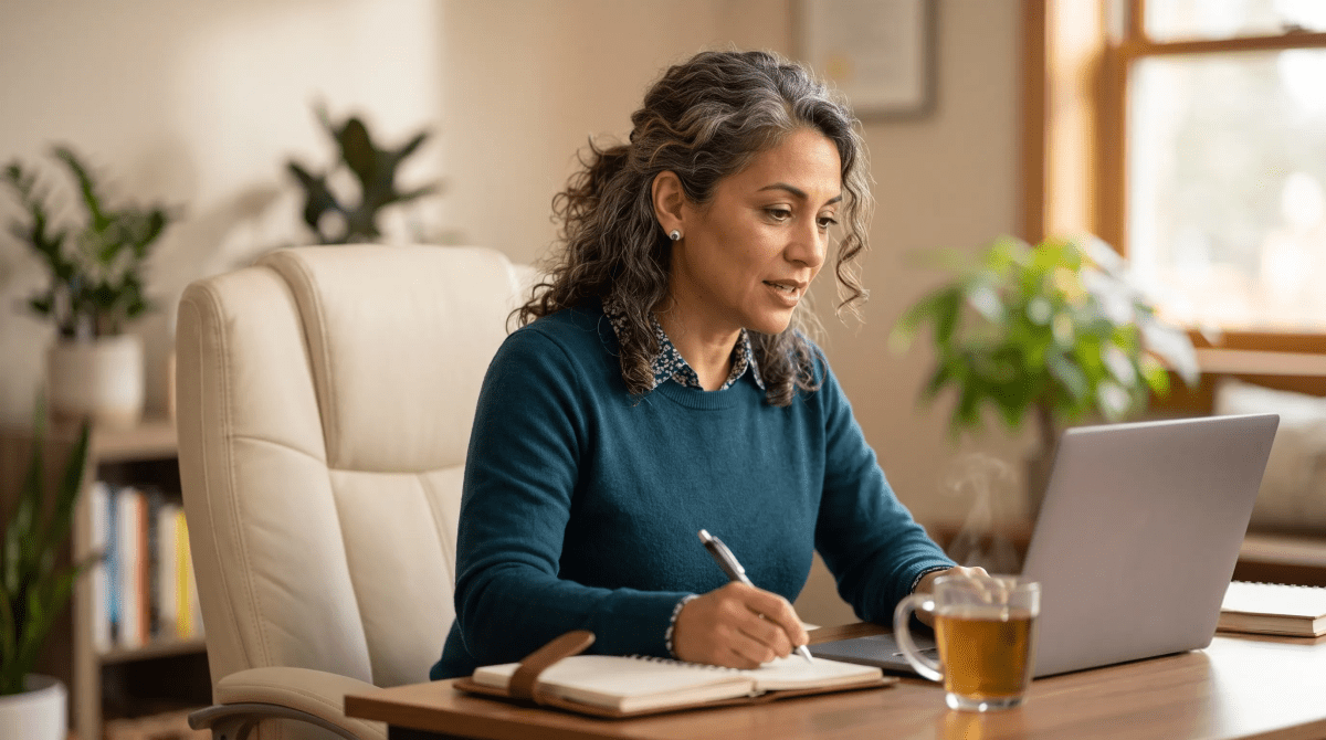 Life coaching practice owner coaching a client