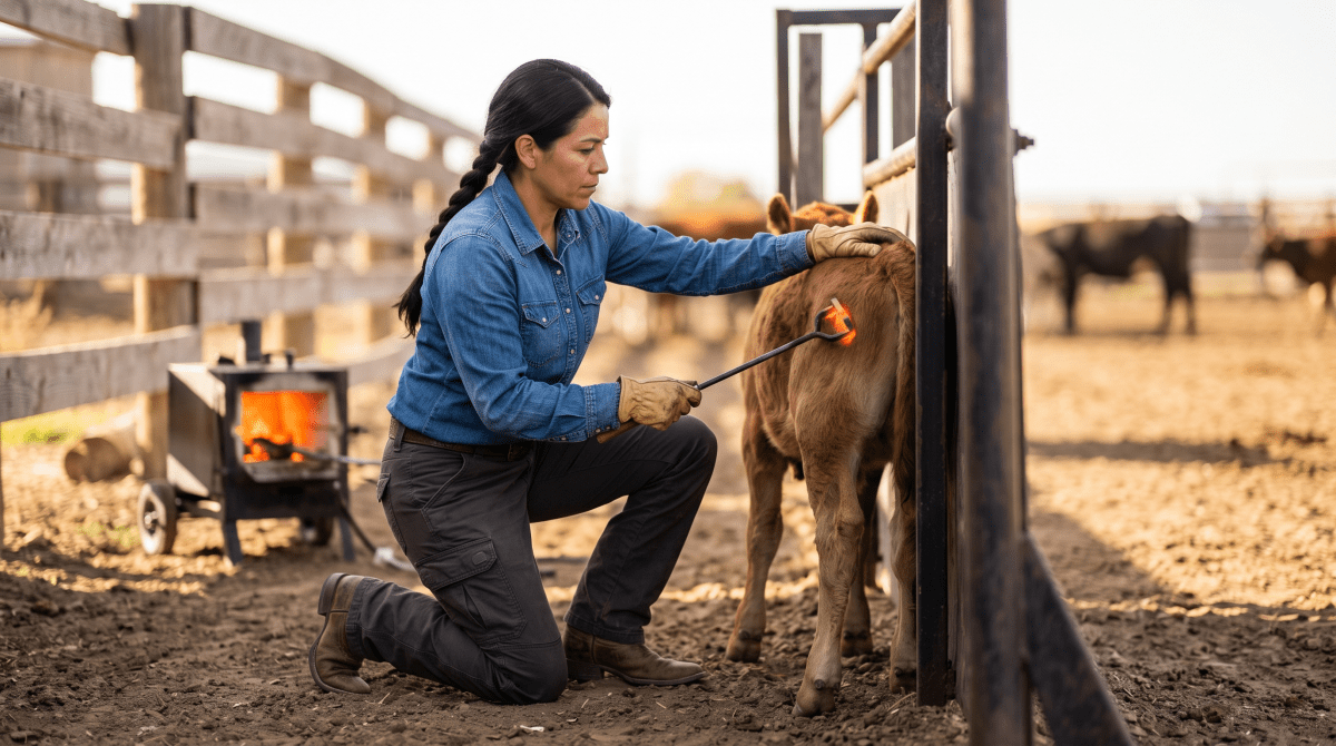 Livestock branding owner working on their new business
