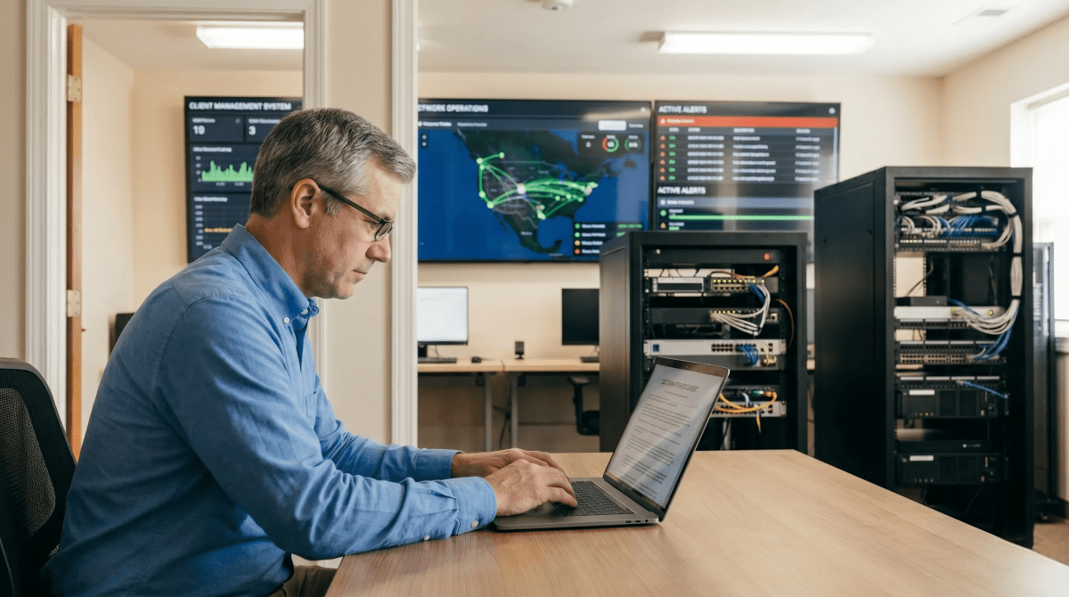 IT managed service provider monitoring systems while forming an LLC