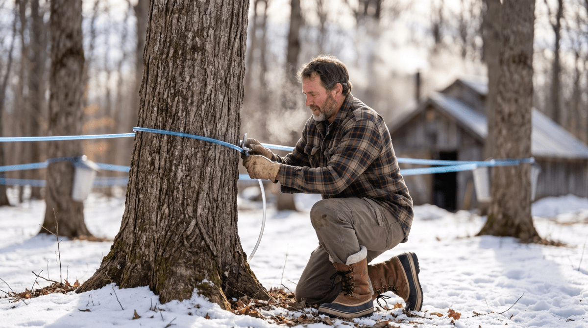 Maple syrup farm owner starting a business.