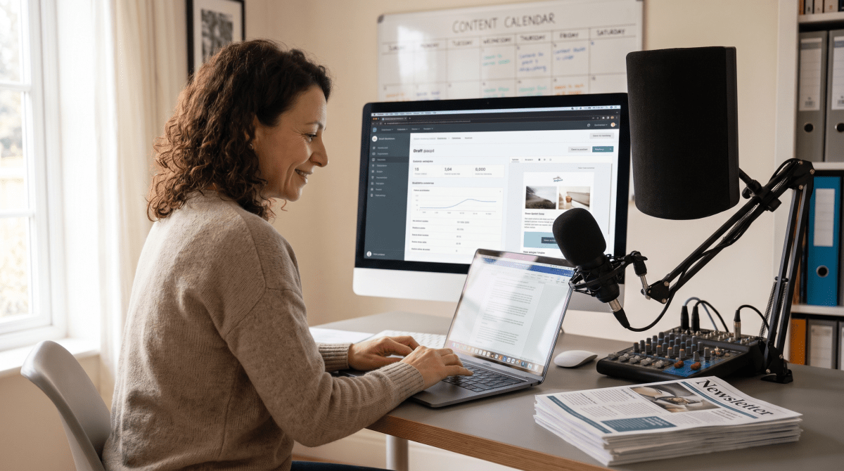 Paid newsletter owner working on their new business idea